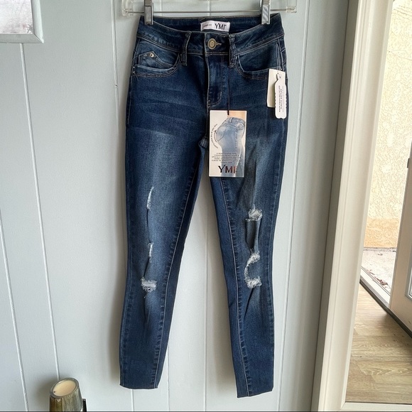 YMI Denim - 🛒✨NWT YMI mid-rise curvy fit ripped skinny jeans